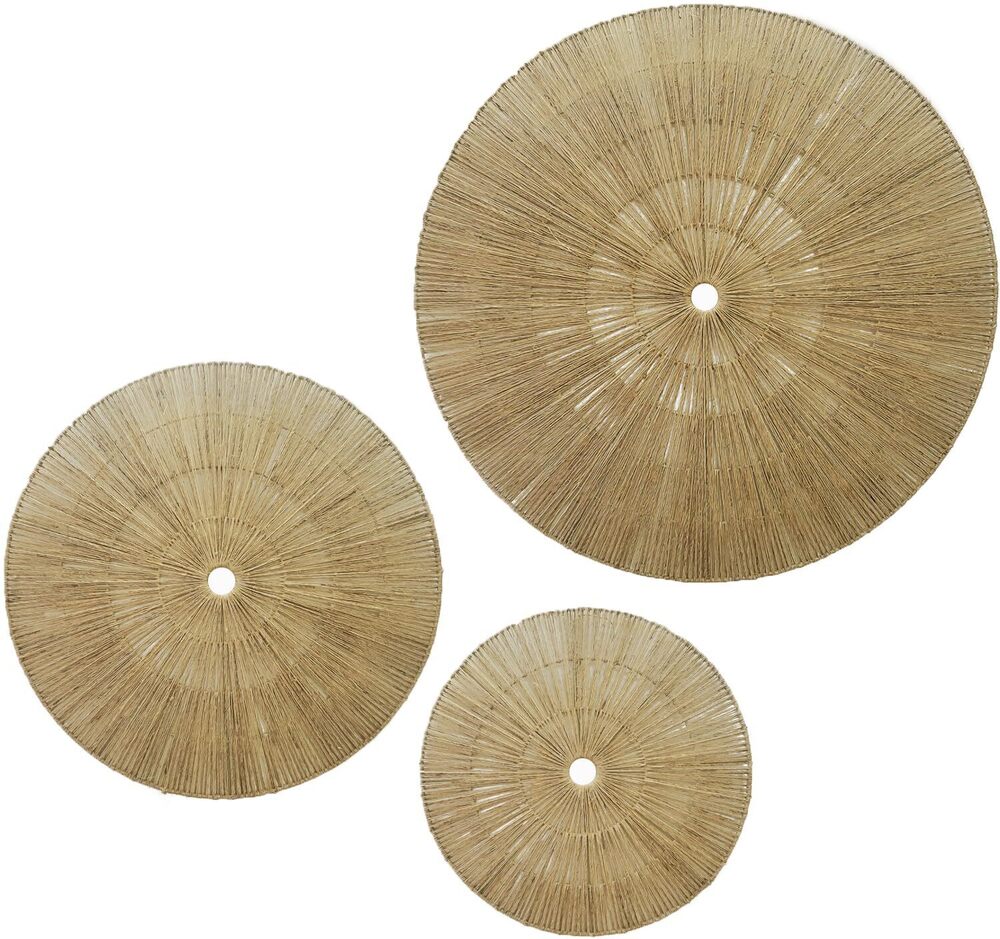 1966 29 Inch Wicker Wall Decor, Set of 3 Wall Basket Decor Diameter